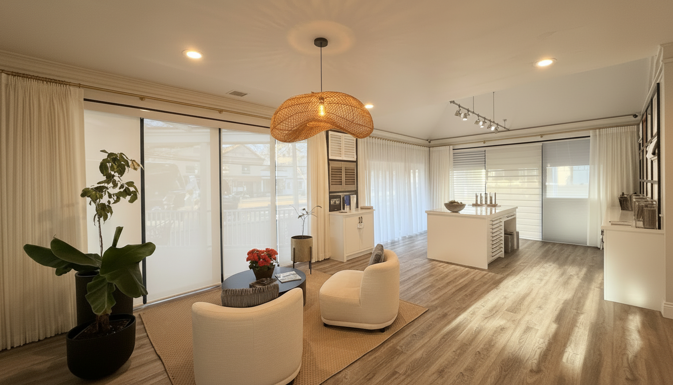 Hampton Shade Company showroom interior in Bridgehampton