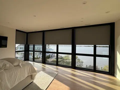Waterfront Bedroom — Blackout Roller Shades